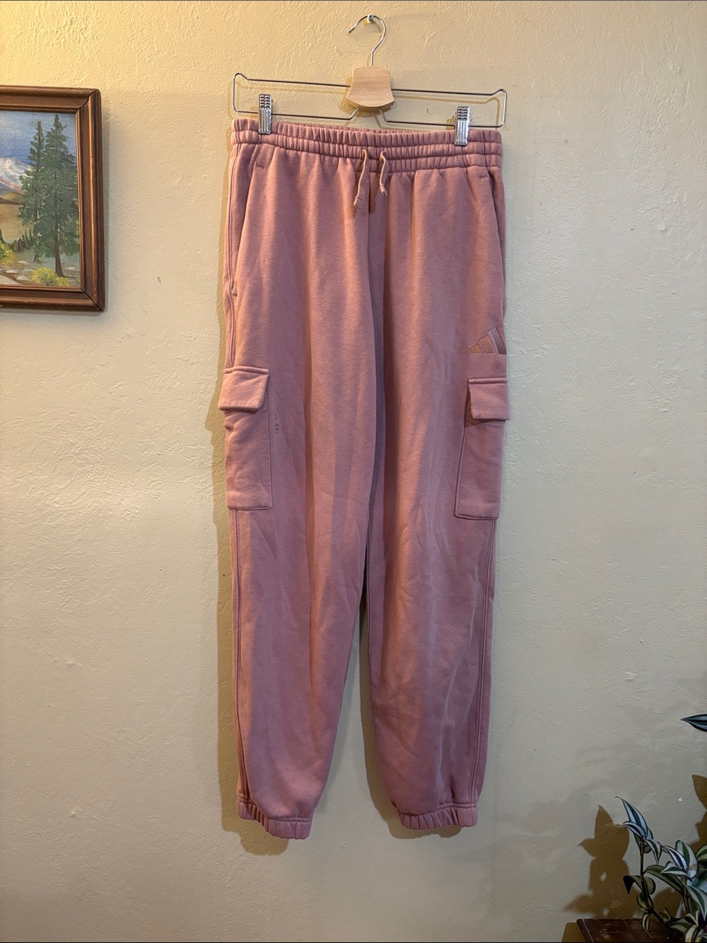 adidas Pink Cargo Jogger Sweatpants